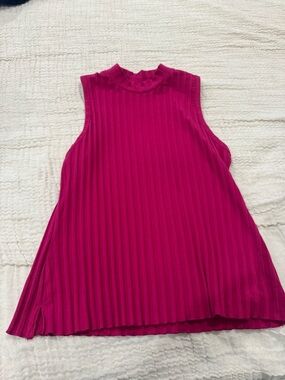 a new day Bright Magenta Ribbed Mock-Neck Tank